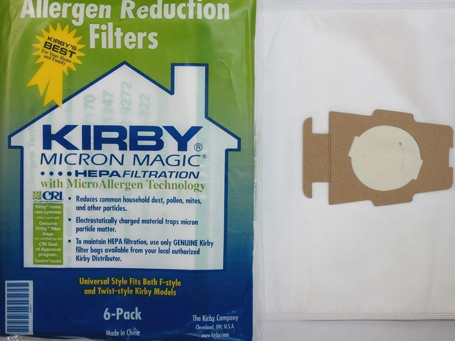 KIRBY f-sTYLE micron magic lot de 6 filtres avec 3 courroie plate-sacs filtrants pour aspirateur sentria g10 204808 301291 