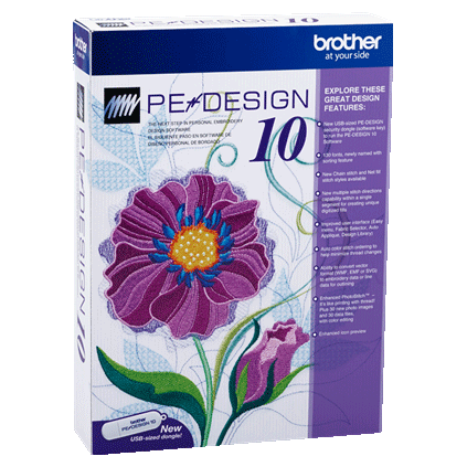 Brother PE-DESIGN 10 Embroidery Design and Digitizing Software